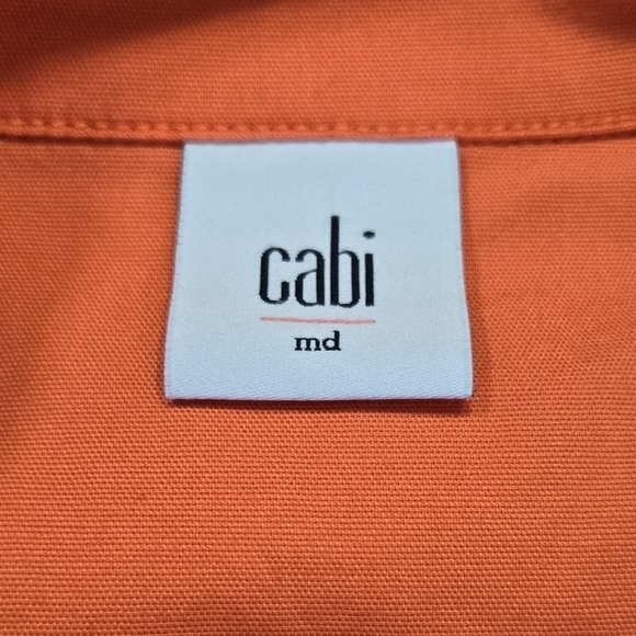 Cabi 5098 Tiger Lily Resort Jacket Orange Button-Up Colorful Beachy Vacation - Picture 6 of 8